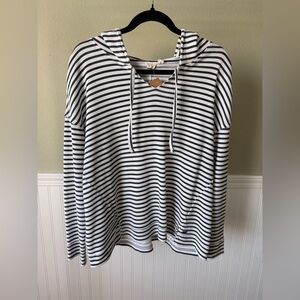 Roxy Navy and White Striped Top